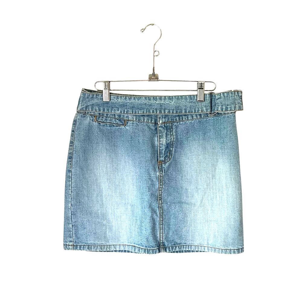 So GSJC Light Faded Mini Denim Skirt: Y2K, 2000s